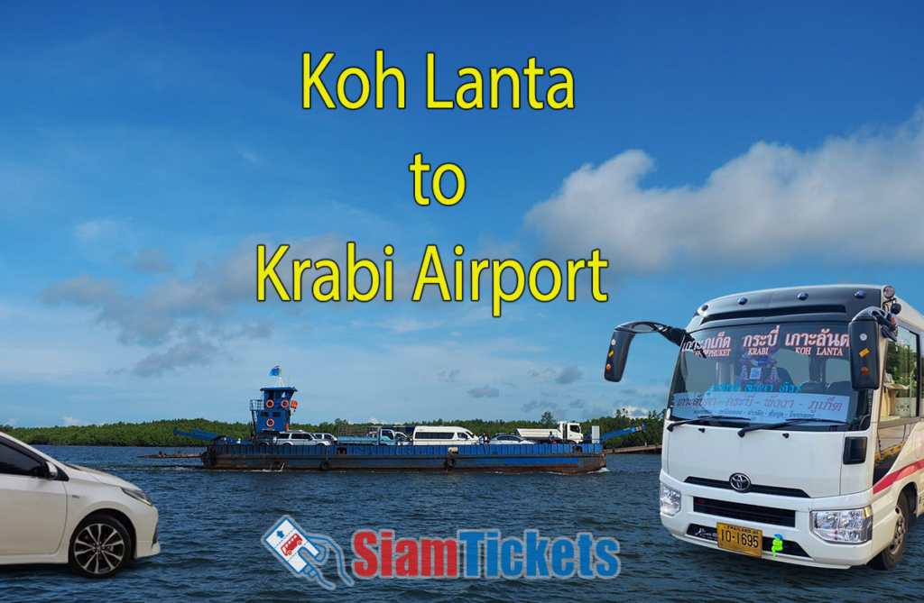 Koh Lanta to Krabi Airport transfer - van, taxi, and car ferry crossing